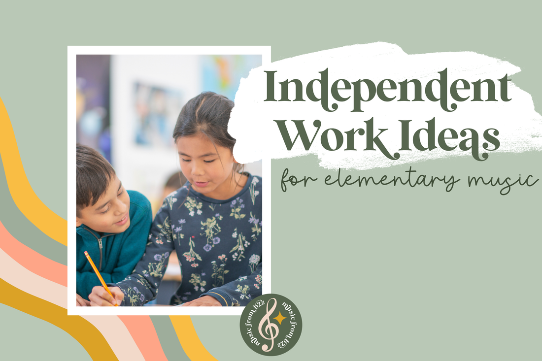 Low Prep Ideas for Independent Work in Elementary Music