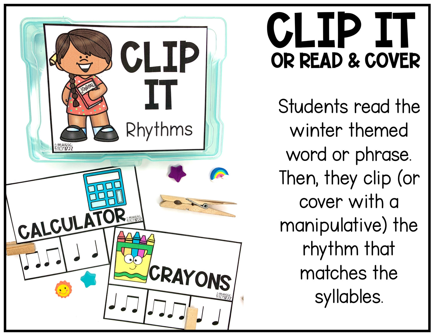 Back to School Rhythm Task Cards Elementary Music Centers & Activities