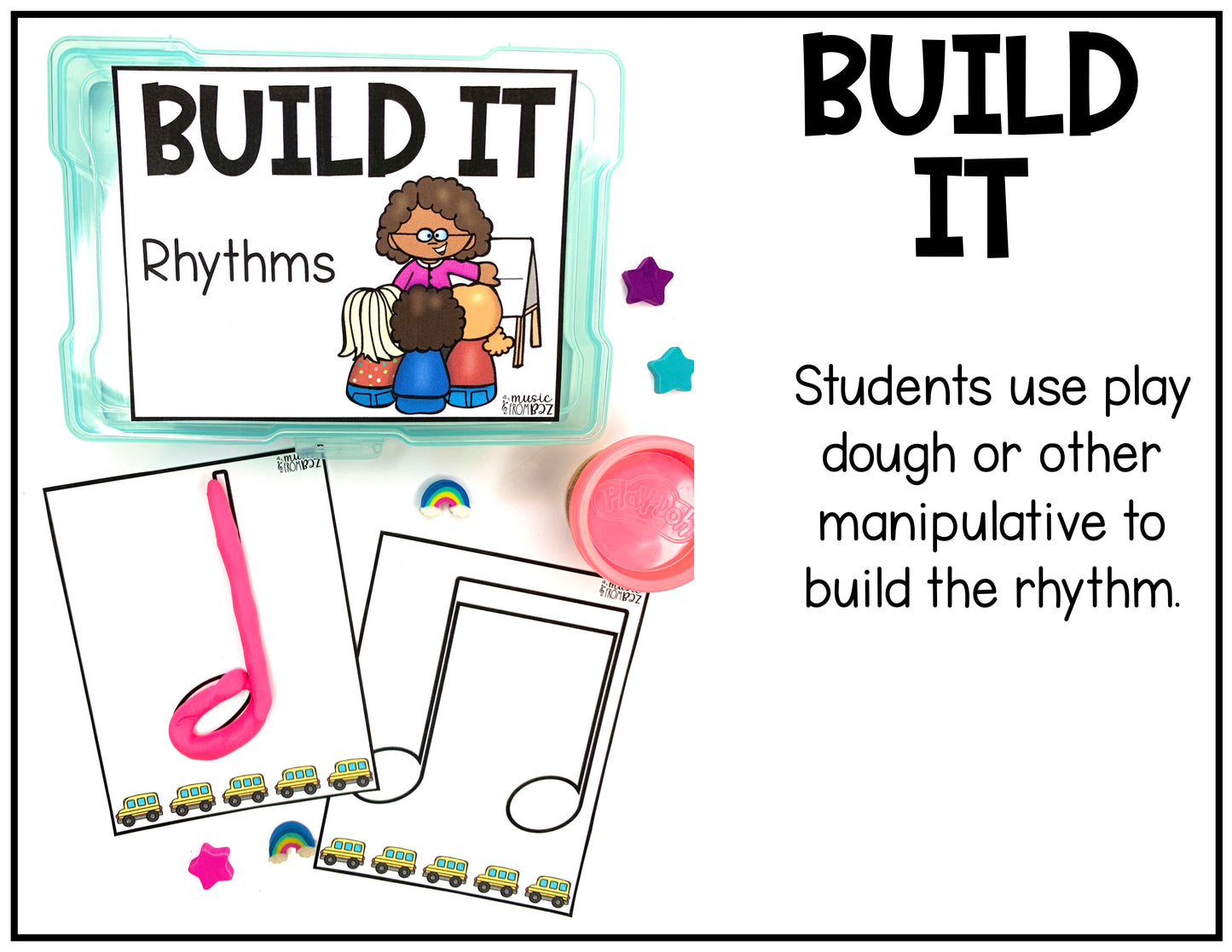 Back to School Rhythm Task Cards Elementary Music Centers & Activities