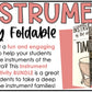 Instrument Family Foldable Activity BUNDLE - Woodwind Brass String Percussion Worksheet Lesson Plans