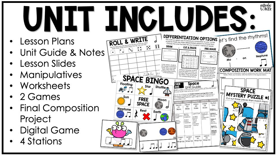 Half Note Unit Elementary Music Lesson Activity Composition Worksheets