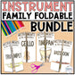 Instrument Family Foldable Activity BUNDLE - Woodwind Brass String Percussion Worksheet Lesson Plans