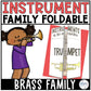 Brass Family Foldable Activity - Musical Instrument Families of the Orchestra Worksheet Lessons