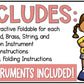 Instrument Family Foldable Activity BUNDLE - Woodwind Brass String Percussion Worksheet Lesson Plans