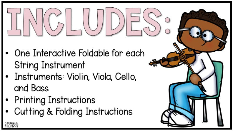 String Family Activity - Musical Instrument Families of the Orchestra