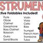 Instrument Family Foldable Activity BUNDLE - Woodwind Brass String Percussion Worksheet Lesson Plans