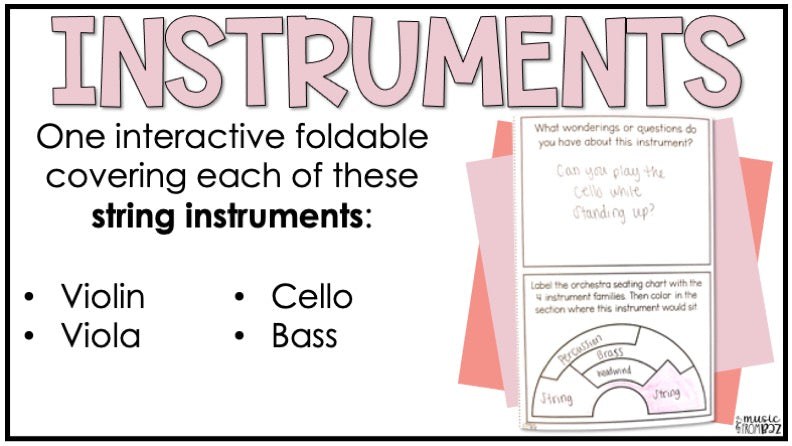 String Family Activity - Musical Instrument Families of the Orchestra