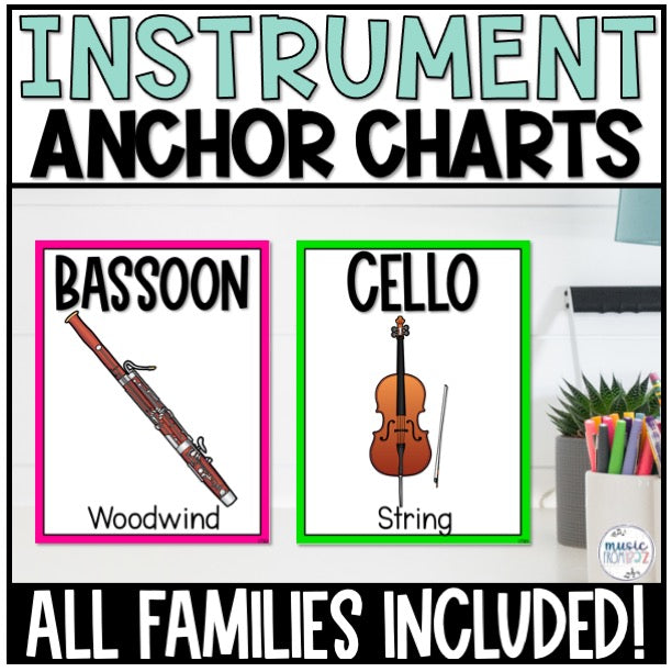 Instrument Families Posters - Anchor Charts - Music Classroom Decor