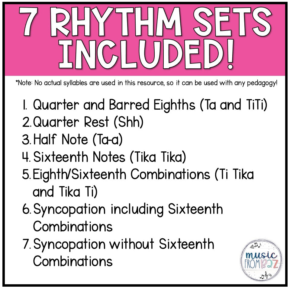 Spring Music Activities - Rhythm Write the Room - Elementary Music Lessons - Rhythm Lesson - DIGITAL DOWNLOAD