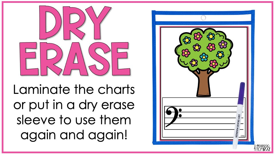 Spring Music Composition - Treble Clef and Bass Clef Worksheet & Activities - Elementary Music Lesson - DIGITAL DOWNLOAD